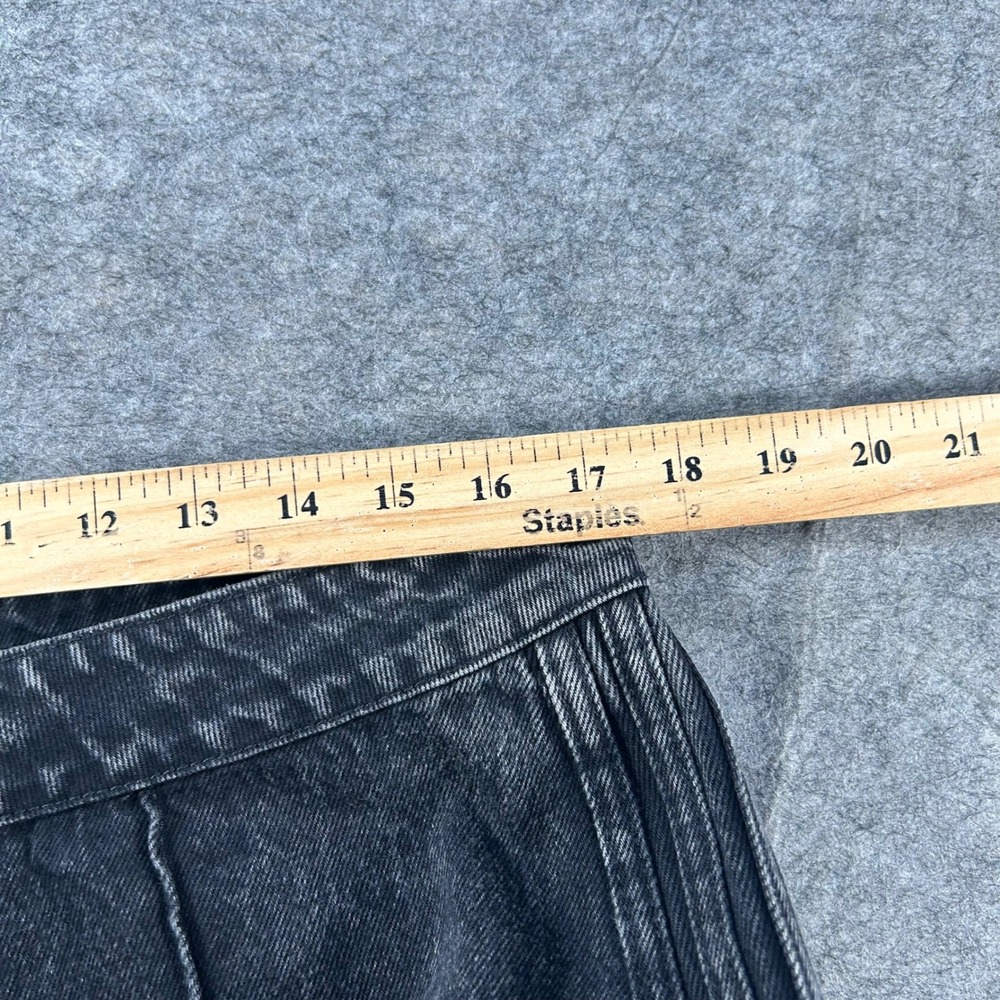 Adidas Wide Leg Jeans Mens 35x30 Washed Black Detail 3-Stripe IT7271 Montreal - Picture 7 of 10